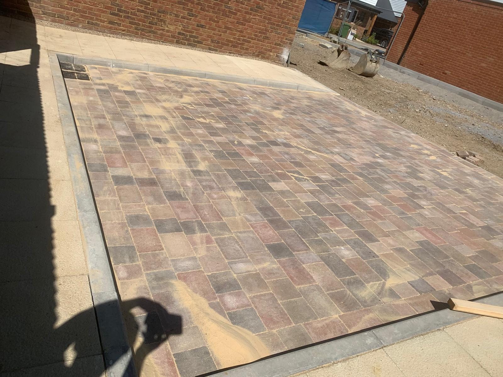 Brindle block-paved courtyard