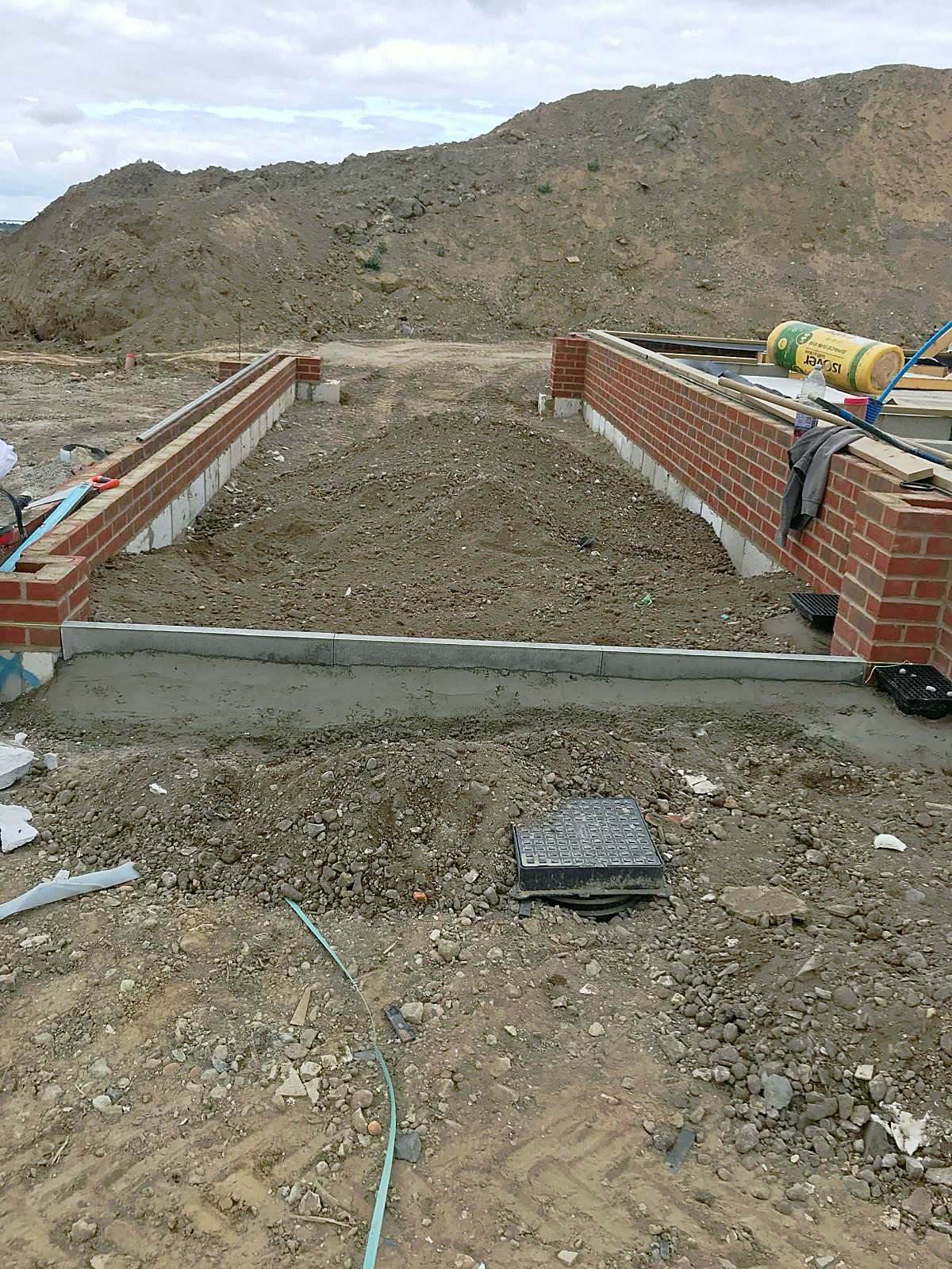 Footings and the first brick courses